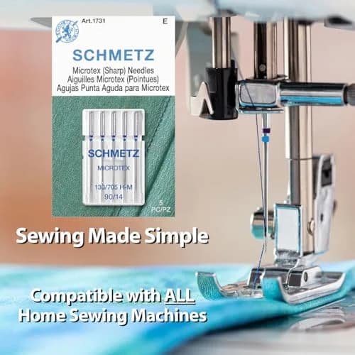 SCHMETZ Microtex Sharp Sewing Machine Needles 90/14 (50 Needles Total) | Precision Quilting & Topstitching thumbnail 2