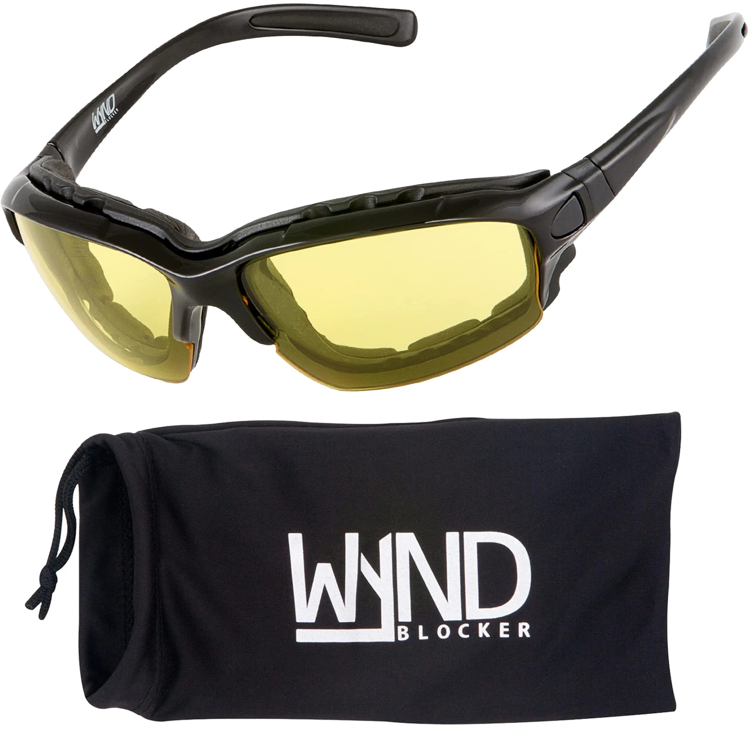 WYND Blocker Halvert Motorcycle Goggles & Sunglasses Combo with Yellow Lens | UV400 Protection