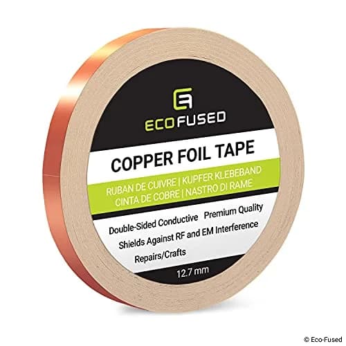 Eco-Fused Double-Sided Conductive Copper Foil Tape 12.7mm x 20m | EMI/RF Shielding, Paper Circuits, Arts & Crafts thumbnail 1