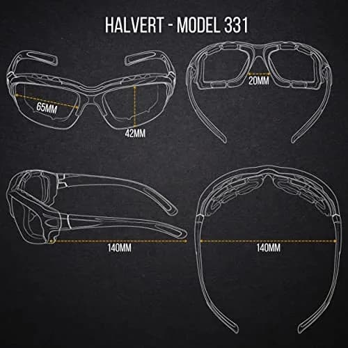WYND Blocker Halvert Motorcycle Riding Glasses with Clear Lens | Converts to Goggles thumbnail 3