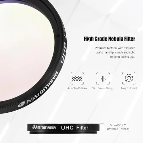 Astromania Telescope Filter UHC Nebula Contrast 2" | Improve Sky Views with Light Pollution Blockage thumbnail 2