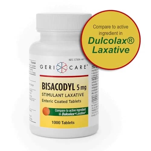 GeriCare Bisacodyl 5 mg Coated Tablet | Gentle Overnight Constipation Relief | 1000 Count thumbnail 7