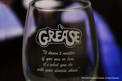 Movies On Glass Grease Stemless Wine Glass 15oz | Licensed Handcrafted Collectible thumbnail 5