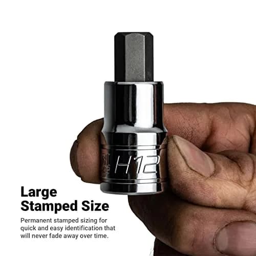 Capri Tools 1/2-Inch Hex Bit Socket, 1/2-Inch Drive, SAE | Forged S2 Steel Professional Grade thumbnail 6