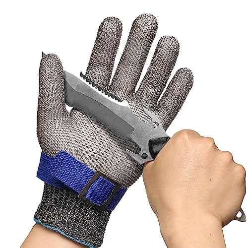 Schwer SlicePro ANSI A9 Cut Resistant Gloves, Small (1-Pack) | Food Grade Steel Wire Hand Protection thumbnail 1