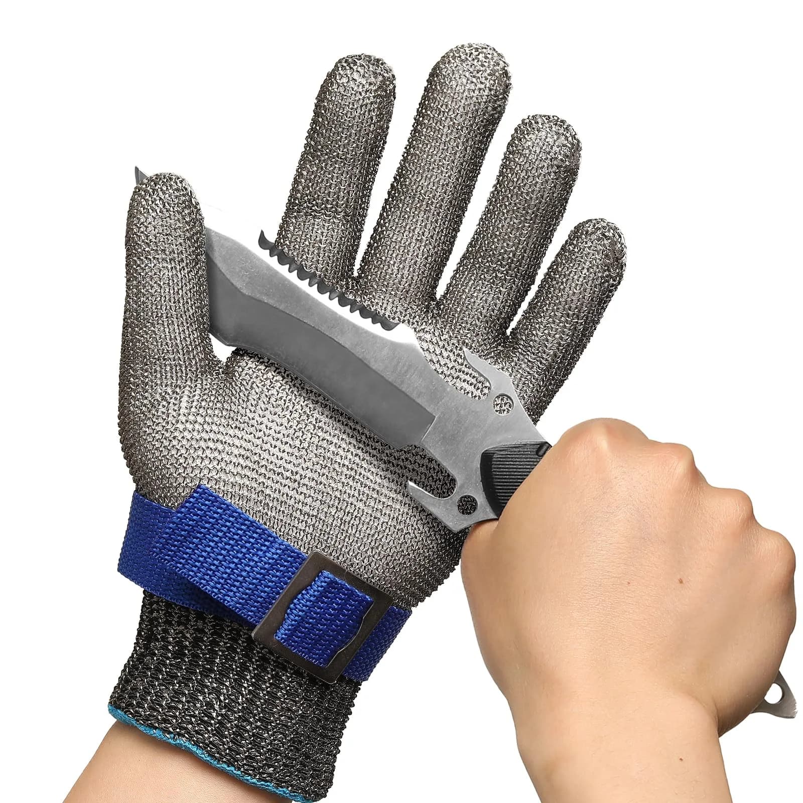 Schwer SlicePro ANSI A9 Cut Resistant Gloves, Medium (1-Pack) | Food Grade, 316L Stainless Steel Wire - main product image