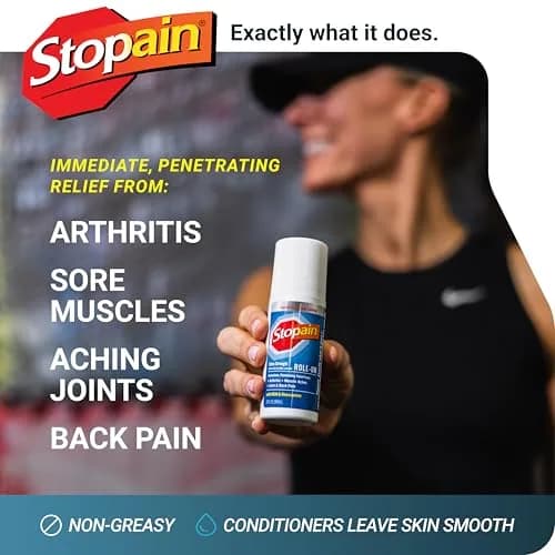 Stopain Extra Strength Pain Relief Roll-On Gel 177ml (6 Fl Oz) | Fast-Acting Topical Analgesic for Arthritis & Muscle Pain thumbnail 2