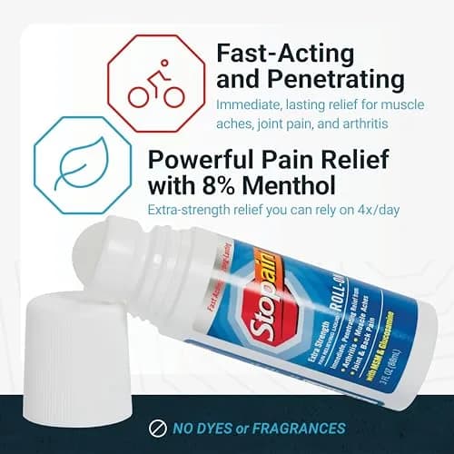 Stopain Extra Strength Pain Relief Roll-On Gel 177ml (6 Fl Oz) | Fast-Acting Topical Analgesic for Arthritis & Muscle Pain thumbnail 3