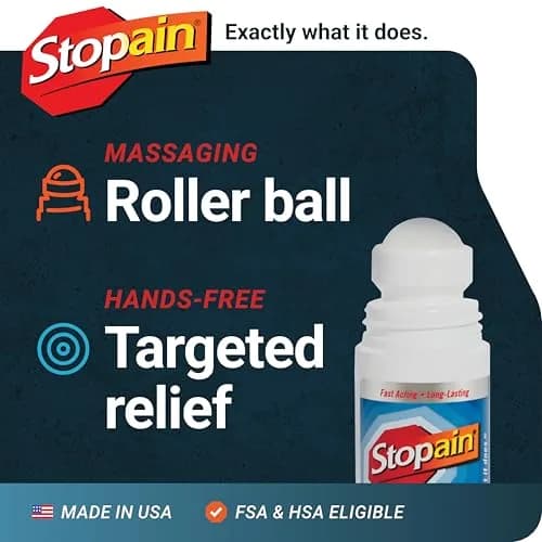 Stopain Extra Strength Pain Relief Roll-On Gel 177ml (6 Fl Oz) | Fast-Acting Topical Analgesic for Arthritis & Muscle Pain thumbnail 4