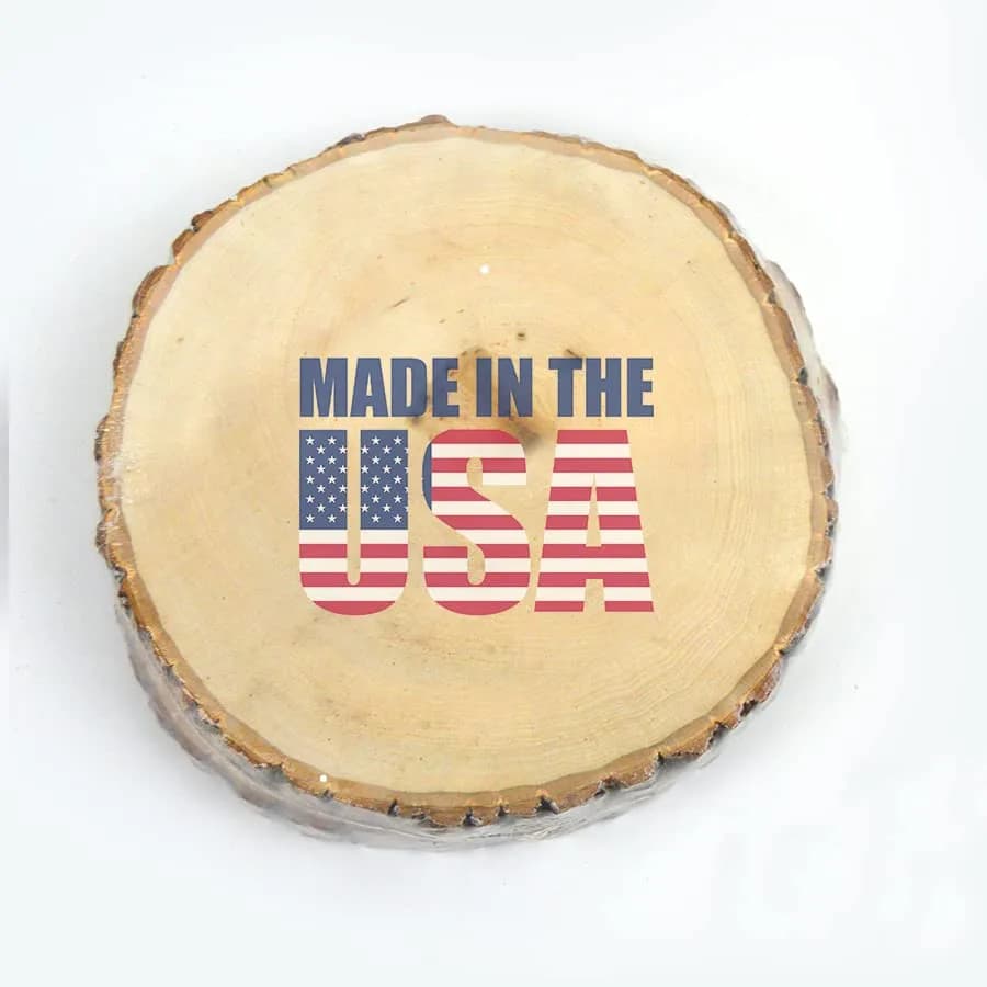 Wilson Basswood Round Rustic Wood Slice for Natural Décor, DIY Crafts (7-9") Set of Four | Rustic, Natural, Carvable thumbnail 7