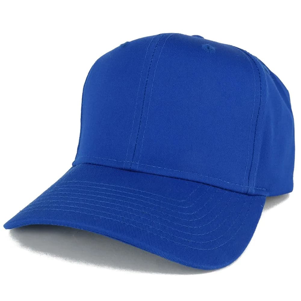Armycrew XXL Oversize High Crown Adjustable Solid Baseball Cap - Royal Blue | Fits 2XL-3XL (62cm) — Royal