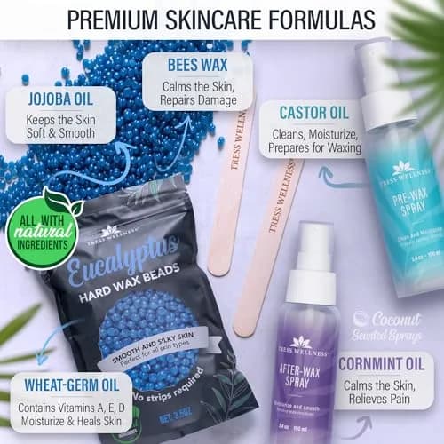 Tress Wellness Hard Wax Beads Variety 595g (20.8 Oz) | Professional At-Home Hair Removal Kit for Bikini, Brazilian & Full Body thumbnail 3
