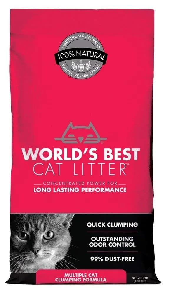 World's Best Cat Litter Multiple Cat Clumping Formula 3.18 kg (7 lbs) | Odor Control & Easy Scooping - main product image