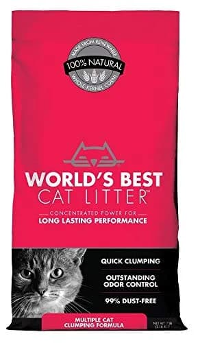World's Best Cat Litter Multiple Cat Clumping Formula 3.18 kg (7 lbs) | Odor Control & Easy Scooping thumbnail 1