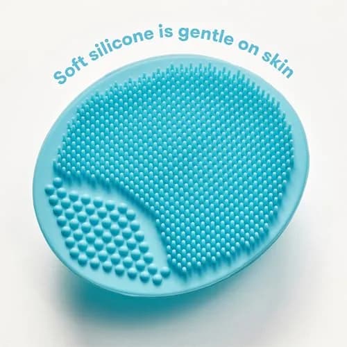 Frida Baby DermaFrida SkinSoother Bath Brush Blue | Gentle Silicone for Dry Skin, Cradle Cap & Eczema thumbnail 4