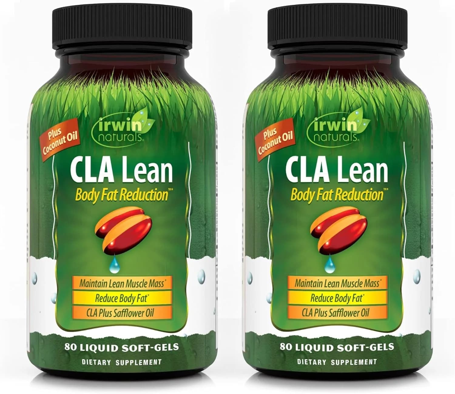 Irwin Naturals CLA Lean Body Fat Reduction Liquid Soft-Gels 80 Count | Supports Fat Loss & Muscle Tone