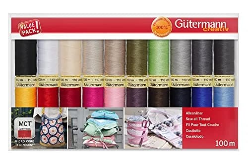 Gütermann Sew-All Thread Set: 20 x 100m Assorted | Micro Core Technology for All Fabrics thumbnail 2