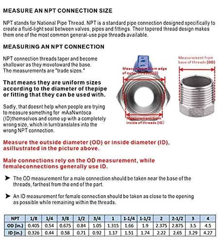 DERNORD 3/8 inch Stainless Steel Mini Ball Valve NPT Female x Male Thread | Corrosion-Resistant, 1/4 Turn Shut-Off, Suitable for Water, Air, Gas thumbnail 5