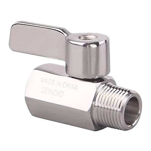 DERNORD 3/8 inch Stainless Steel Mini Ball Valve NPT Female x Male Thread | Corrosion-Resistant, 1/4 Turn Shut-Off, Suitable for Water, Air, Gas thumbnail 7