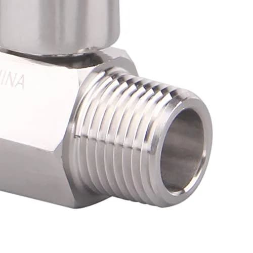 DERNORD 3/8 inch Stainless Steel Mini Ball Valve NPT Female x Male Thread | Corrosion-Resistant, 1/4 Turn Shut-Off, Suitable for Water, Air, Gas thumbnail 2