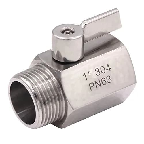 DERNORD 1 inch Stainless Mini Ball Valve NPT Female x Male Thread SUS304 | Corrosion-Resistant, 1/4 Turn Shut-Off, Suitable for Water, Air & Gas thumbnail 1