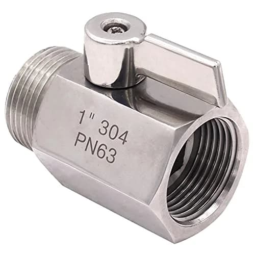 DERNORD 1 inch Stainless Mini Ball Valve NPT Female x Male Thread SUS304 | Corrosion-Resistant, 1/4 Turn Shut-Off, Suitable for Water, Air & Gas thumbnail 7