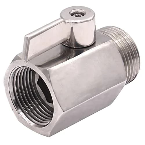DERNORD 1 inch Stainless Mini Ball Valve NPT Female x Male Thread SUS304 | Corrosion-Resistant, 1/4 Turn Shut-Off, Suitable for Water, Air & Gas thumbnail 3