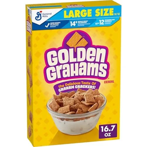Golden Grahams Whole Grain Breakfast Cereal 473g (16.7 oz) | Honey Flavor Cereal with 14g Whole Grain thumbnail 1