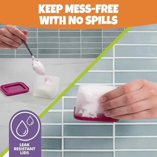 Bentology Food Storage Container Set with Leakproof Snack Containers & Utensil Holder | Kid & Office Meal Prep thumbnail 3