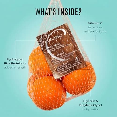 Malibu C Hard Water Wellness Remedy 12 Pack | Vitamin C Deep-Cleaning Hair Treatment for Mineral Deposits thumbnail 5