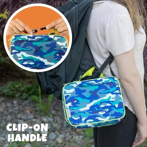 Bentology Kids Insulated Lunch Box for School with Reinforced Support Frame, 240 cu in (10 x 8 x 3 inches) thumbnail 5