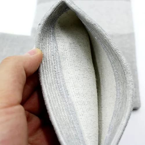 JUMISEE Cotton Knee Sleeves for Knee Support, Circulation & Pain Relief | Large, Gray (1 Pair) thumbnail 5