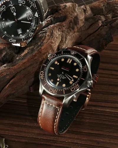REZERO Leather Watch Bands, Thickened Vintage Strap 22mm | Classic Oil-Waxed Leather thumbnail 4