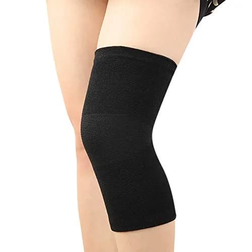 JUMISEE Cotton Knee Sleeves for Support & Pain Relief | Breathable Compression for Running & Arthritis (Large) thumbnail 2