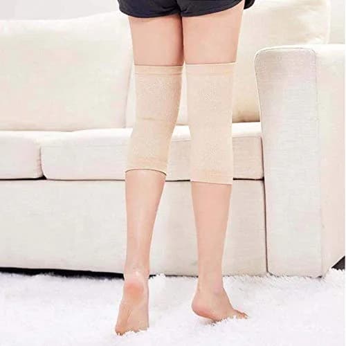 JUMISEE Cotton Knee Sleeves for Knee Support, Circulation & Pain Relief | Breathable Sport Compression (Large) thumbnail 3