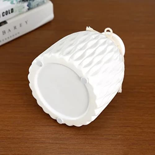 Anding Modern Vase Home Decoration Grid Design White Porcelain Bottle | Elegant, Modern Style thumbnail 5