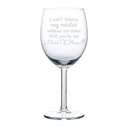 MIP 10 oz Wine Glass Goblet | Real Glass, Modern Style, Reusable (7" H, 2.5" D) | Perfect for Celebrations - main product image