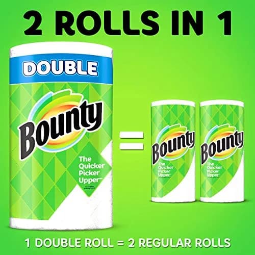 Bounty Select-a-Size Paper Towels, 2-Ply White, 74 Sheets/Roll, 8 Rolls/Carton | Absorbent & Strong for Spills thumbnail 2