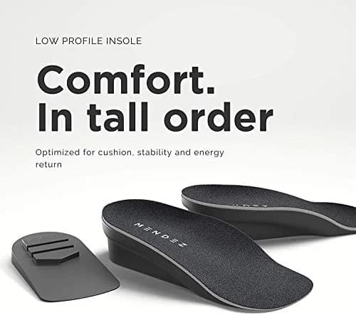 Mendez Premium Height Increase Insole 1.5 inch (3.81 cm) with Stacker | Shoe Inserts for Men & Women thumbnail 2