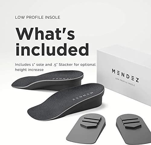 Mendez Premium Height Increase Insole 1.5 inch (3.81 cm) with Stacker | Shoe Inserts for Men & Women thumbnail 3