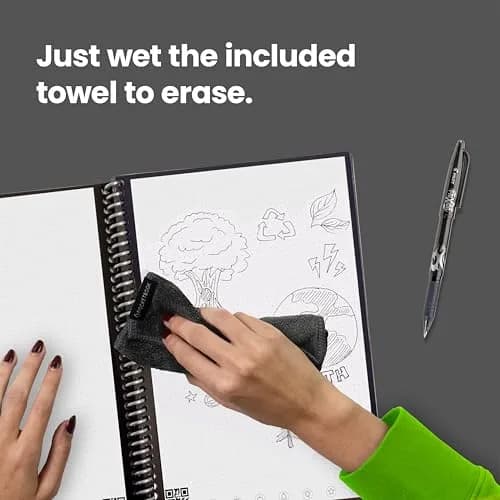 Rocketbook Core Reusable Notebook - Teal, Classic Executive Size, Dotted Pages thumbnail 3