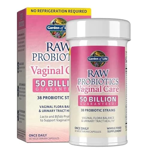 Garden of Life Raw Probiotics Vaginal Care 50 Billion CFU 30 Capsules | Supports Vaginal & Urinary Tract Health thumbnail 1