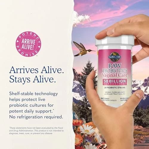 Garden of Life Raw Probiotics Vaginal Care 50 Billion CFU 30 Capsules | Supports Vaginal & Urinary Tract Health thumbnail 7