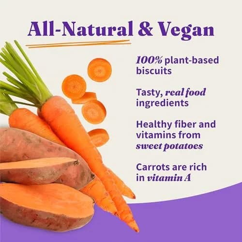 Halo Plant-Based Dog Treats, Sweet Potato & Carrots, 8 oz | Crunchy, Vegan & Made in the USA thumbnail 2
