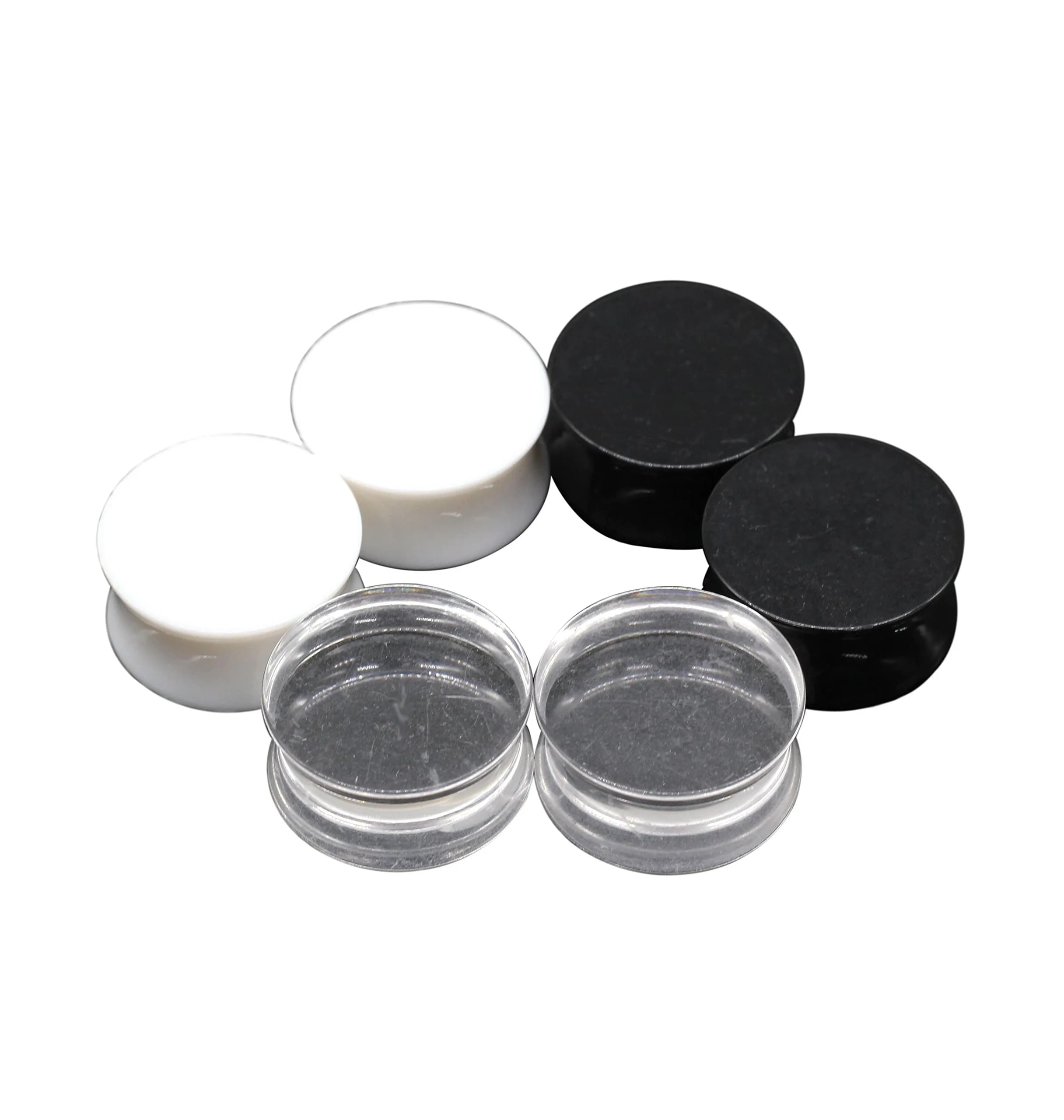 B BodyPJ Sparkles 3Pair-Mix Color Acrylic Ear Plugs 22mm | UV Piercing Jewelry — 19mm(3/4") 3Pair-Mix color