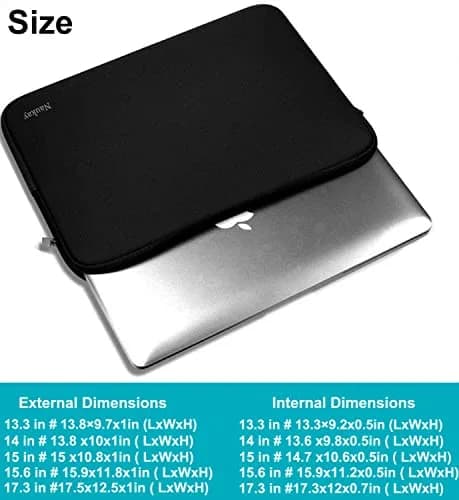 Naukay 13.3-inch Laptop Sleeve Case | Water-Resistant Neoprene Portable Computer Sleeve Cover thumbnail 4