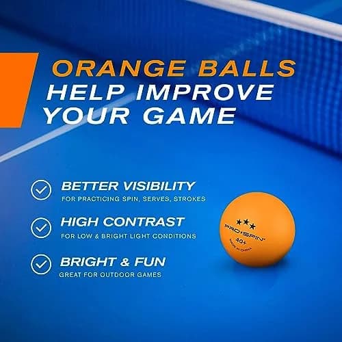 PRO-SPIN Premium Orange Table Tennis Balls 40mm | High-Performance ABS Balls for Indoor & Outdoor Play thumbnail 5