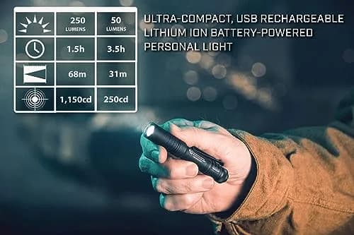 Streamlight MicroStream USB Rechargeable LED Flashlight 250 Lumens | Compact, Durable & Water-Resistant (enables reliable outdoor use) thumbnail 4