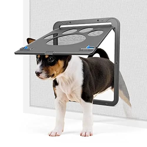 NAMSAN Small Cat Screen Door with Magnetic Flap & Lock - 8.25x10.4 Inch Flap, Black | Secure Pet Access for Screen Doors thumbnail 7