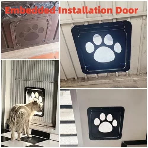 NAMSAN Small Cat Screen Door with Magnetic Flap & Lock - 8.25x10.4 Inch Flap, Black | Secure Pet Access for Screen Doors thumbnail 8